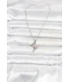316L Çelik Zincir Gümüş Renk Flamingo Model Kadın Kolye