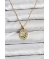 316L Çelik Zincir Papatya Figürlü Kadın Kolye