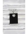 316L Cerrahi Çelik Zirkon Taşlı Kalp Model Göbek Piercing