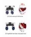 3.5x420mm  Diş Cerrahi Gözlük Lens Büyüteç,taşıma Çantalı