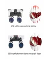 3.5x420mm  Diş Cerrahi Gözlük Lens Büyüteç,taşıma Çantalı