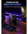 4 Girişli Hızlı Şarj Destekli Masaüstü Şarj İstasyonu