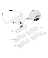 5 Lens 1.0x3.5x, 2led Işıklı  Ile Ayarlanabilir Gözlük Büyüteç9892b2