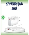67 Watt Çift Turbo Şarj Adaptörü  Reno 4 5 6 Uyumlu