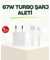 67 Watt Güçlü Çift Turbo Şarj Aleti iPhone 13 14 15 Pro Max Uyumlu