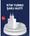 67 Watt Hızlı Şarj Adaptörü Samsung S20 S21 S22 S23 Uyumlu