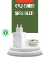 67 Watt Turbo Şarj Cihazı Redmi Note 10 11 12 Uyumlu