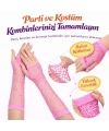 80’ler 90’lar Retro Neon Pembe File Parmaksız Eldiven 26 Cm