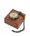 Ahşap Kutulu Pirinç Köstekli Saat 16154