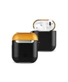 Airpods 2 (2.nesil) 3in1 Kılıf - Siyah-Sarı-(5796)