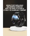 Akıllı Saat Amoled Ekran Metal Ve Deri Kordonlu Uyku ve Sağlık Takibi Titreşimli