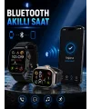 Akıllı Saat Bluetooth Bağlantılı Adımsayar Alarm ve Hatırlatıcı Çağrı Cevaplama