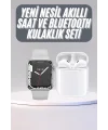 Akıllı Saat Kulaklık Hediyeli Uyku ve Sağlık Takibi Yapabilen Uzun Ömürlü
