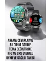 Akıllı Saat Metal Kordonlu GPS ve NFC Uyumlu Arama Cevaplayan