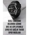 Akıllı Saat Nabız Sensörlü Bildirim Görebilen Spor Modları GPS Takibi