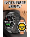 Akıllı Saat Titreşimli Pusula Nabız ve Tansiyon Ölçer NFC Uyumlu