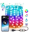 ALLY 10MT 100 LED RGB Bluetooth Telefonla Kontrol Edilen Usb Led Lamba İos-Android-(5775)