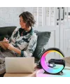 Ally 15W Kablosuz Şarj Standlı Bluetooth hoparlör RGB Gece Lambası-(5775)