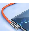 ALLY 180° Dönebilen USB To Type-C 120W Hızlı Şarj Kablosu 1 Metre-(5775)