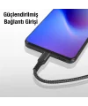 ALLY 1mt 27W Type-C To iPhone Lightning Süper Hızlı Data ve Şarj Kablosu Akım ve Isı Korumalı Halat-(5775)