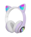 ALLY 23M Kedi Kulak Kulaküstü Bluetooth 5.0 Kablosuz Kulaklık Led Işıklı-(5775)