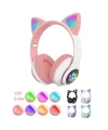ALLY 23M Kedi Kulak Kulaküstü Bluetooth 5.0 Kablosuz Kulaklık Led Işıklı-(5775)