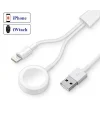 Ally 2in1 Apple Watch Şarj- İPhone Usb Şarj Kablosu-(5775)