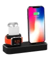 Ally 3in1 Charging Base İPhone+ İwatch+ İPods Silikon Şarj Standı-(5775)