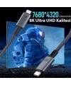 ALLY 40Gbps 240W Type-C 8K Görüntü ve Hızlı Data Şarj Kablosu-(5775)