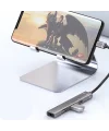 ALLY 4in1 Type-C+3.5mm+USB Girişli Çoğaltıcı Adaptör Çevirici Hub-(5775)