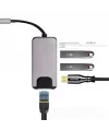 ALLY 5İN1  USB 3.1 Type C To HDMI 2xusb 3.0 RJ45 Ethernet Dönüştürücü Adaptör-(5775)