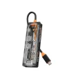 ALLY 6in1 Type-c To USB3.0 + USB2.0 + Type-c PD 100W + SD + TF + HDMI  Çoğaltıcı Transparan Hub-(5775)