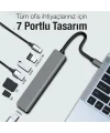 Ally 7in1 USB 3.1 HDMI 4K 30HZ 2K 1080P Type-C HUB Adaptör Dönüştürücü-(5775)