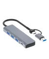 ALLY ADS-309D 4 Portlu USB+Type-C USB 3.0 Çoklayıcı Data HUB Adaptör-(5775)