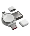 ALLY Apple iWatch İçin Taşınabilir 2 in 1 USB + Type-C Şarj Standı-(5775)