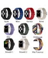 Ally Apple Watch 7-8 41mm 6-5-4 40mm Japon Tokalı Elastik Kayış Kordon 3-2-1 38mm-(5775)