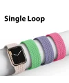Ally Apple Watch 7-8 41mm 6-5-4 40mm Single loop Plastik Kayış Kordon 3-2-1 38mm-(5775)