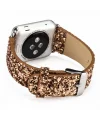 Ally Apple Watch 7-8 45mm 6-5-4 44mm Kordon Kayış Deri Sim İşlemeli 3-2-1 42mm-(5775)