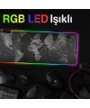 ALLY Dünya Desenli RGB Led Işıklı Oyuncu Mouse Pad 300*800*4MM-(5775)