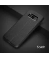 Ally Galaxy S8 Plus Litchi Tam Koruma Soft Silikon Kılıf-(5775)