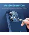 ALLY İPhone 12 Mini 3D Full Tempered Glass Cam Kamera Koruyucu-(5775)