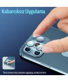 ALLY İPhone 12 Pro 6.1 3D Full Tempered Glass Cam Kamera Koruyucu-(5775)