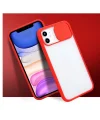 Ally İPhone 12 Pro 6.1 Kamera koruyucu Sürgülü Şeffaf Kılıf-(5775)