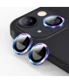 ALLY iPhone 14-14 Plus 3D Metal Çerçeveli Kamera Lens Koruyucu-(5775)