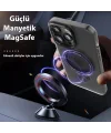 ALLY iPhone 14 Plus İçin Magsafe Uyumlu Standlı Manyetik Silikon Kılıf-(5775)