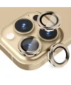 ALLY iPhone 14 Pro-14 Pro Max 3D Metal Çerçeveli Kamera Lens Koruyucu-(5775)