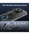 ALLY iPhone 15 Pro Max İçin Magsafe Uyumlu Standlı Manyetik Silikon Kılıf-(5775)