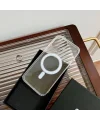 ALLY iPhone 15 Pro Max Magsafe Uyumlu Manyetik Şeffaf Silikon Kılıf-(5775)
