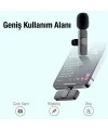 Ally K8 Lightning iPhone Tak Konuş Wireless Kablosuz Mini Yaka Mikrofonu Canlı Yayın Mikrofonu-(5775)