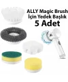 Ally Magic Brush Şarjlı Temizleme Fırçası için 5 Adet Yedek Başlık-(5775)